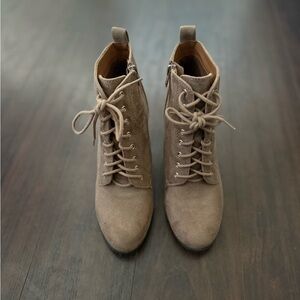 Lace Up Heel Booties